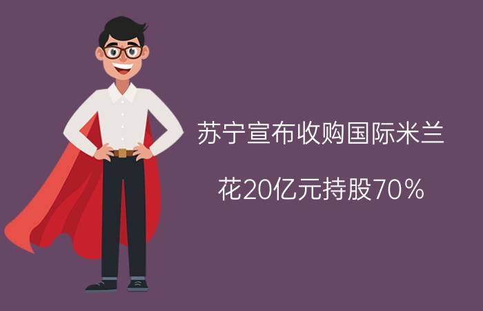 苏宁宣布收购国际米兰 花20亿元持股70％